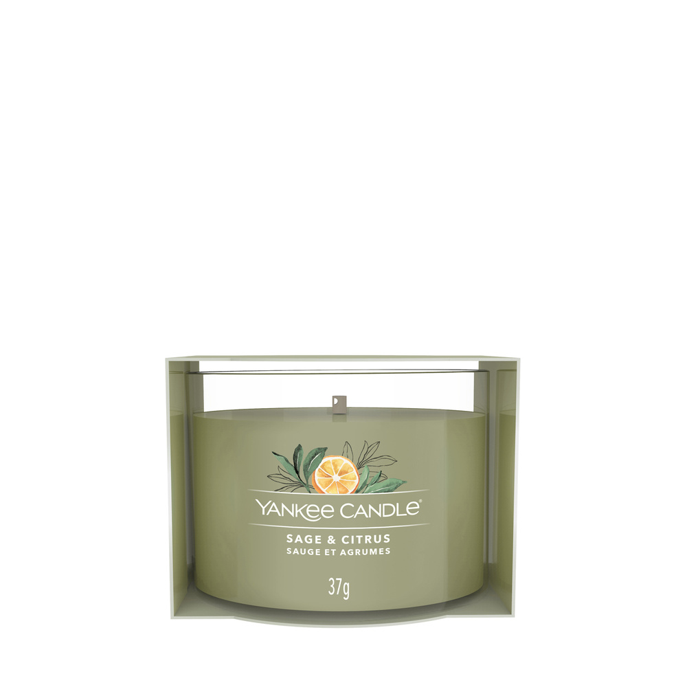 yankee candle - Votive en Verre Sauge et Agrumes Bougie Parfumée 37 g
