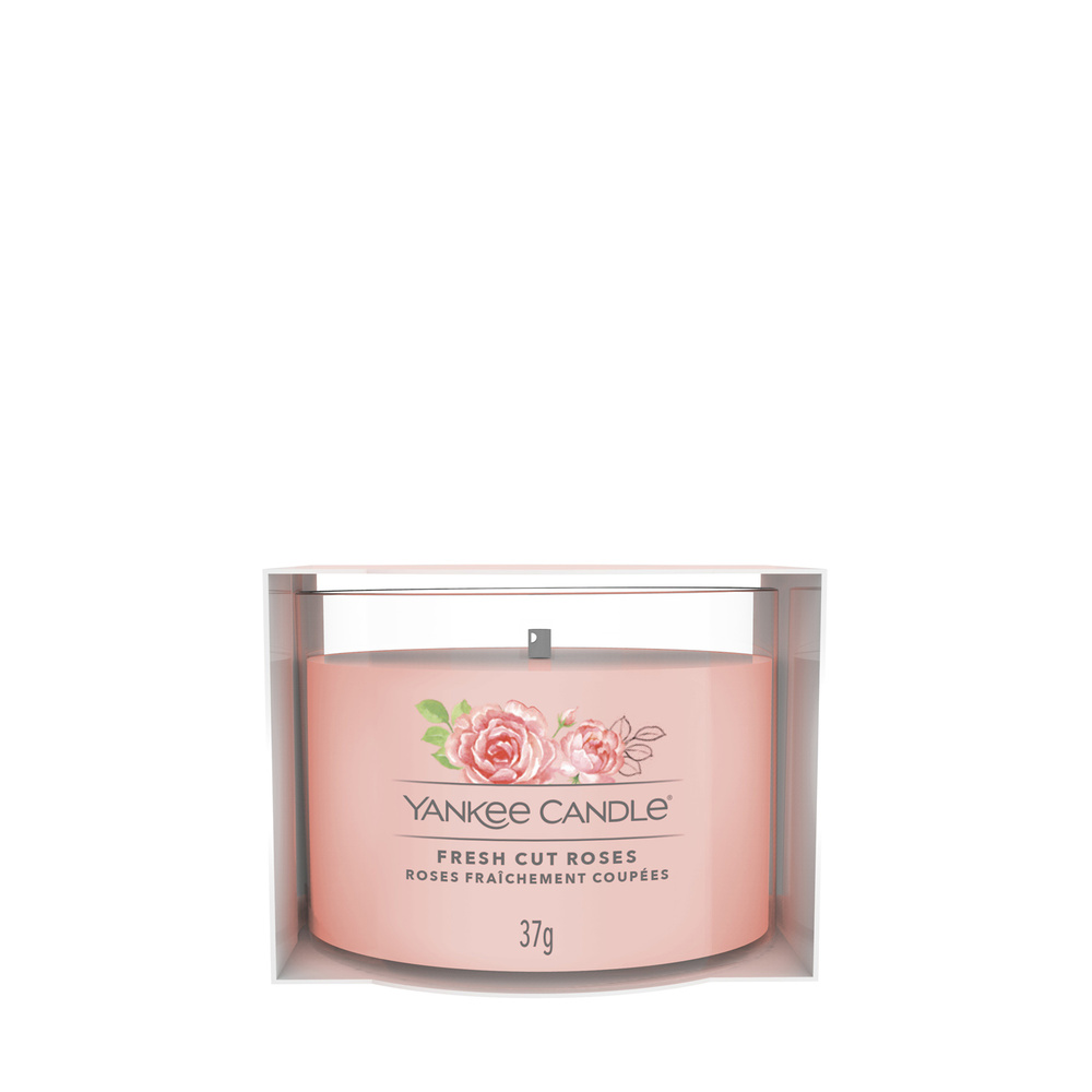 yankee candle - Votive en Verre Roses Fraîchement Coupées Bougie Parfumée 37 g