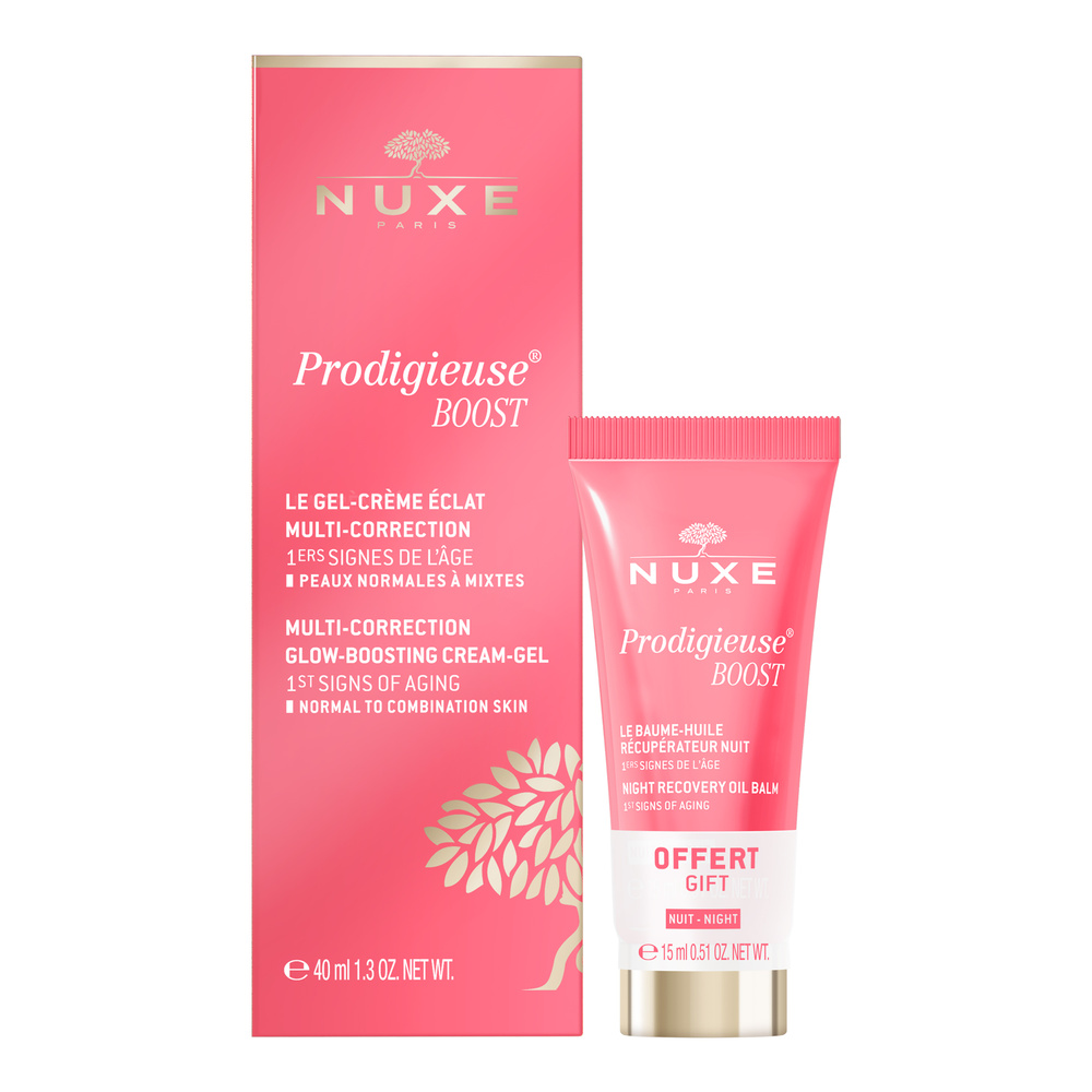 Nuxe - Duo Prodigieuse Boost® Gel-crème éclat et mini crème de nuit Soins Visage Jour & Nuit Anti-Âge  1 unité