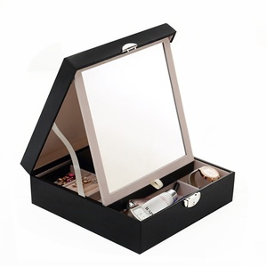 Boîte noire de rangement pour les bijoux et les cosmétiques Stockage