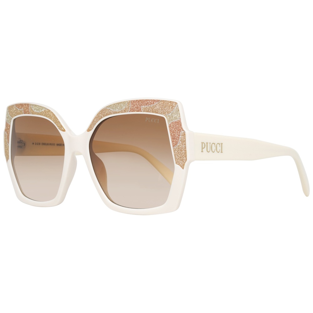 Emilio Pucci Charmant lunettes de soleil Femmes en blanc avec protection 100% UVA&UVB