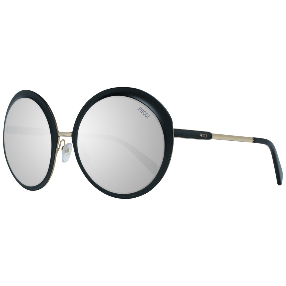 Emilio Pucci Impressionnantes lunettes de soleil Femmes en noir avec protection 100% UVA&UVB