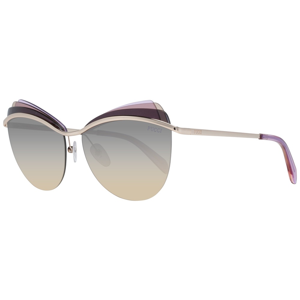Emilio Pucci Impressionnantes lunettes de soleil Femmes en doré avec protection 100% UVA&UVB