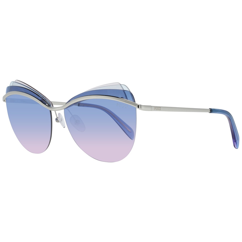 Emilio Pucci Nobles lunettes de soleil Femmes en doréavec protection 100% UVA&UVB