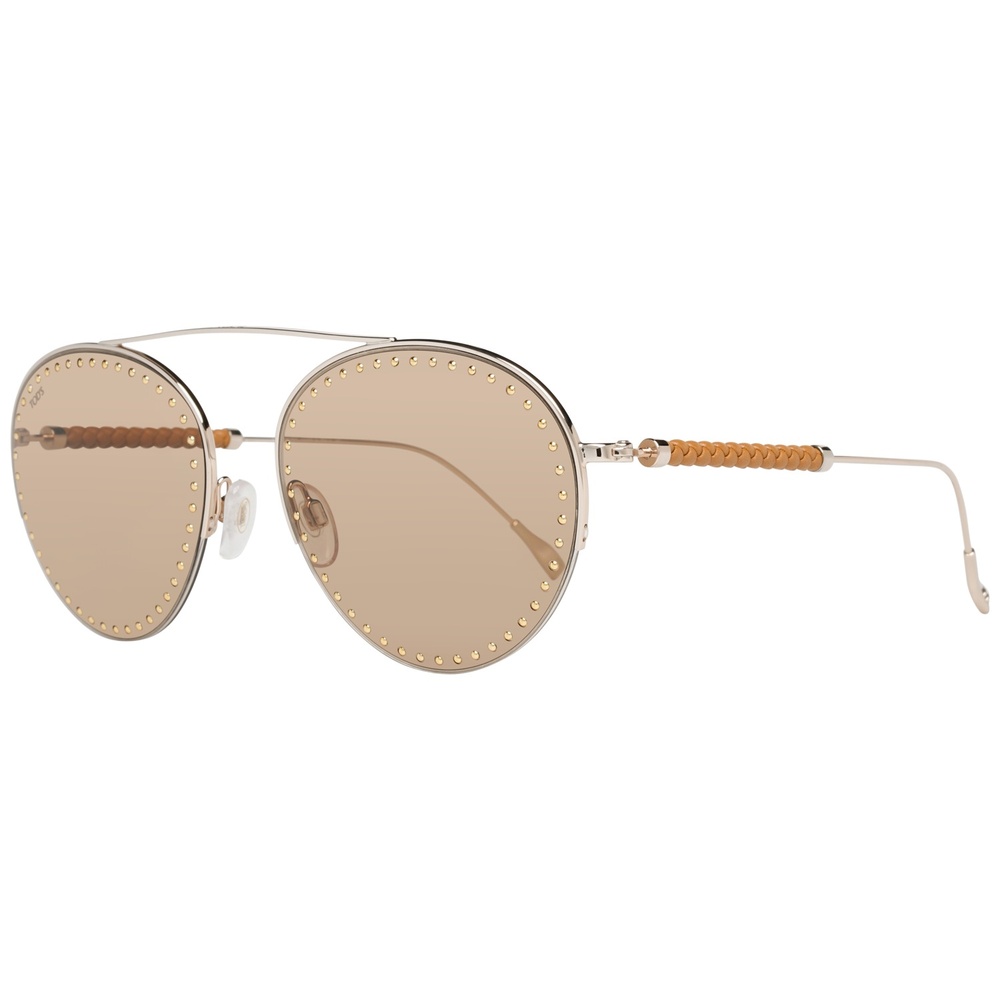 Tods Impressionnantes lunettes de soleil Femmes en rosedoré avec protection 100% UVA&UVB