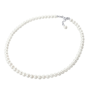 Elli Collier Femmes Noble Mariée Simple avec Perles de Coquille en Argent Sterlin collier