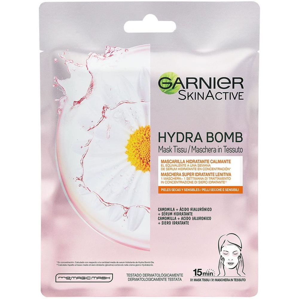 Garnier - Garnier Hydra Bomb Masque Tissu Hydratant Camomille 32g, hydratant, Femmes 32 ml