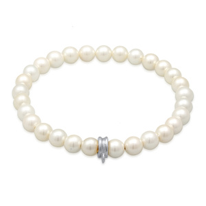Nenalina Bracelet Porte-charmes en perles pour femmes Classique en argent sterlin Bracelet