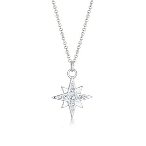 Nenalina Collier Pendentif d'astro étoiles pour dames Sparkling Spiritual avec cr collier