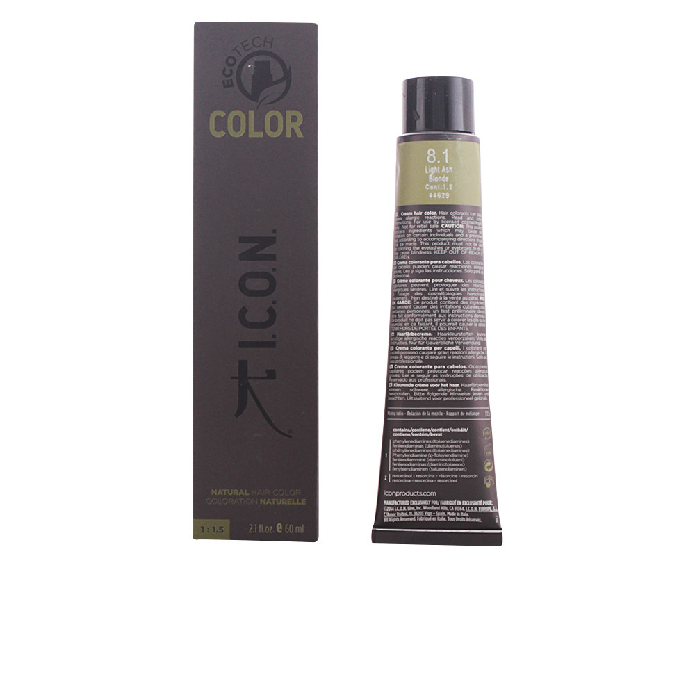 ICON - Ecotech Color Natural #8.1 Light Ash Blonde Coloration capillaire 60 ml