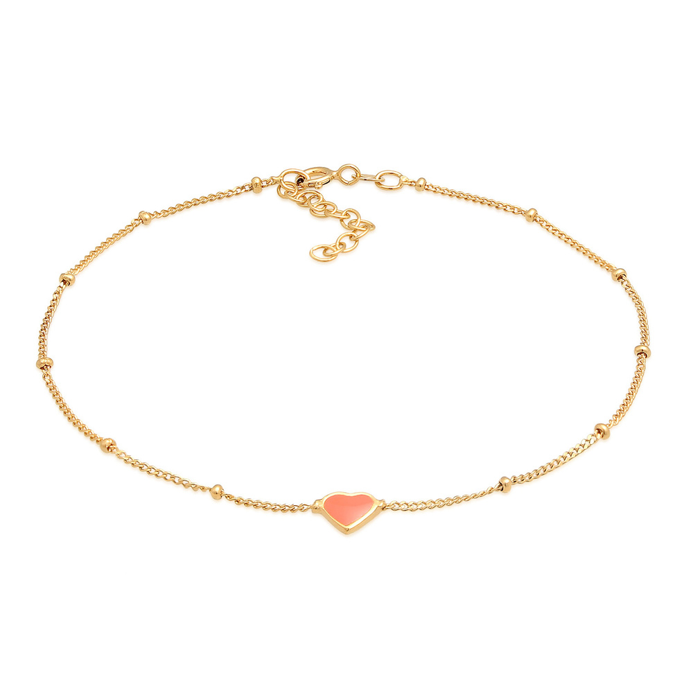 Elli - Elli Bracelet de Cheville cheville Femmes pendentif coeur intemporel Bijoux 1 unité