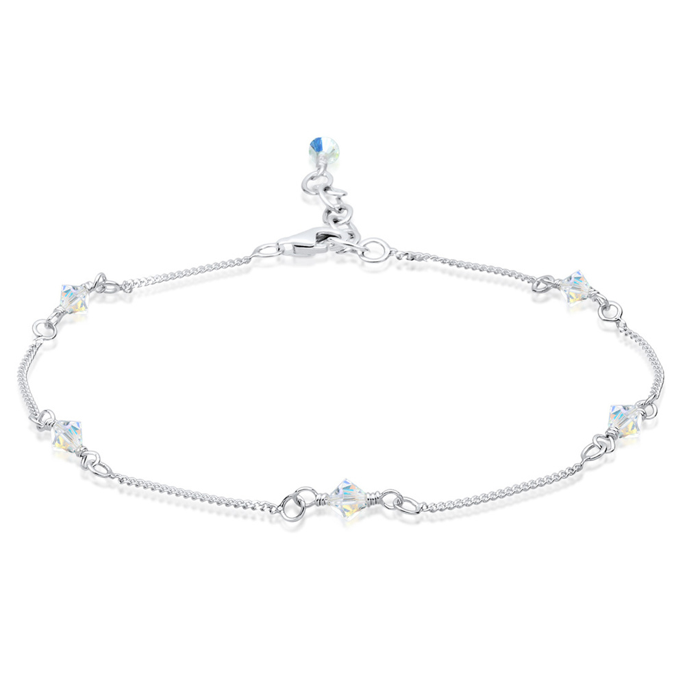 Elli - Elli Bracelet de Cheville Cristal 925 Argent Bijoux 1 unité